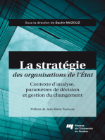 La stratégie des organisations de l’État: Contexte d'analyse, paramètres de décision et gestion du changement