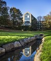 AU building by a lake