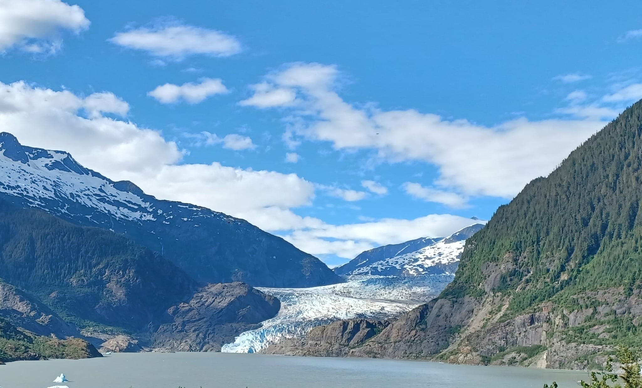 Aerial view of Mendenhall glacier