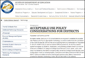 SSI Internet Safety Website Image KDE Districts