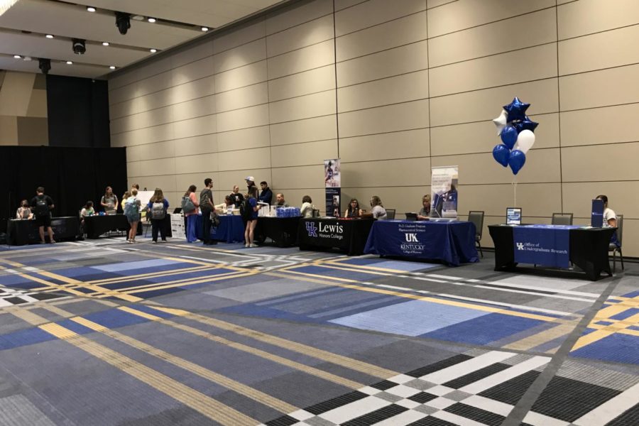 UK’s Undergraduate Research + Creative Experience Expo took place on Monday, Sept. 12, in the Gatton Student Center. Photo by Emily Girard | Kentucky Kernel