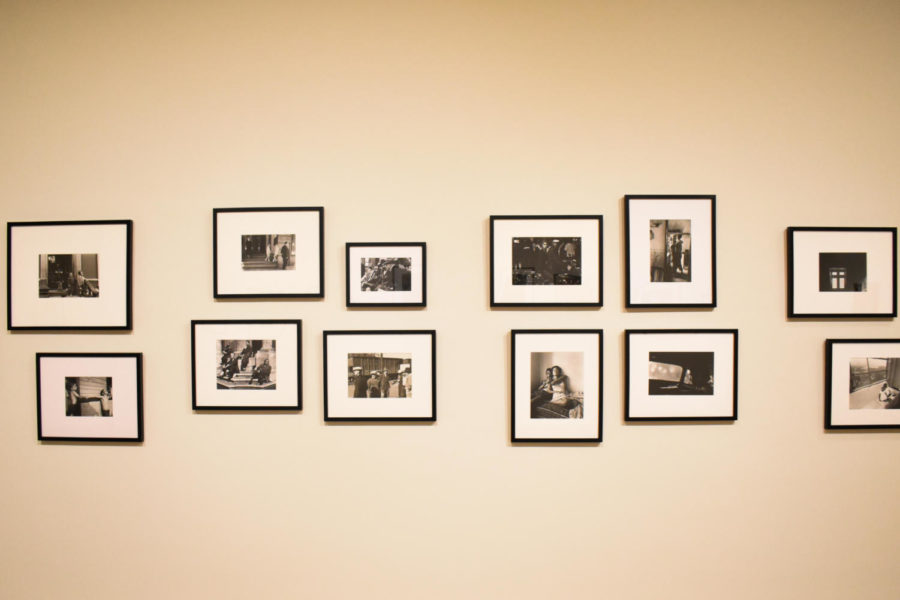 Art hangs on the walls on Wednesday, Feb. 15, 2023, in the Singletary Art Museum at the University of Kentucky in Lexington, Kentucky. Photo by Abbey Cutrer | Staff