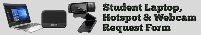 Logo for the Library student laptop, hotspot, and webcam lending program