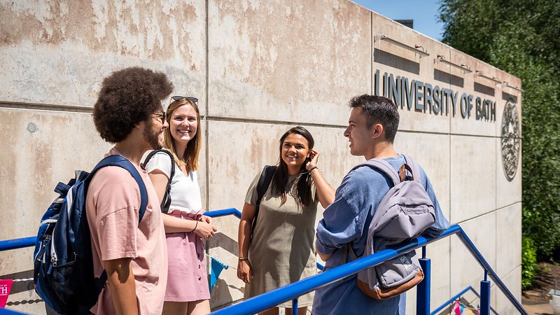 A group of students on the parade on campus