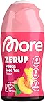 MORE Zerup, Peach Iced Tea, 65 ml, für bis zu 8 l Fertiggetränk, zuckerfreier Sirup mit echten Fruchtextrakten, vegan, zero Kalorien - made in Germany