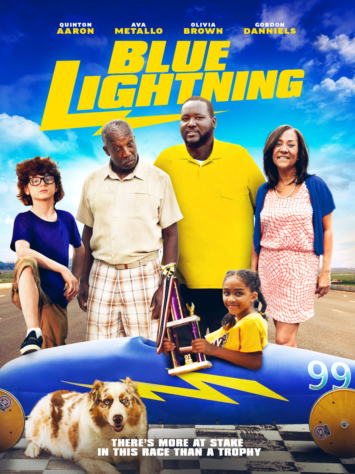 Olivia Brown, Gordon Danniels, Ava Metallo, Quinton Aaron, and Brisco De Poalo in Blue Lightning (2023)