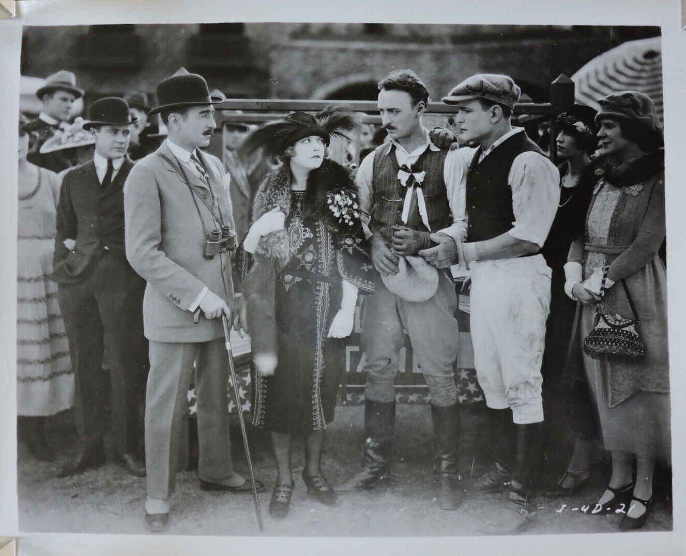 Buck Jones, Jim Mason, Adolphe Menjou, and Eileen Percy in The Fast Mail (1922)