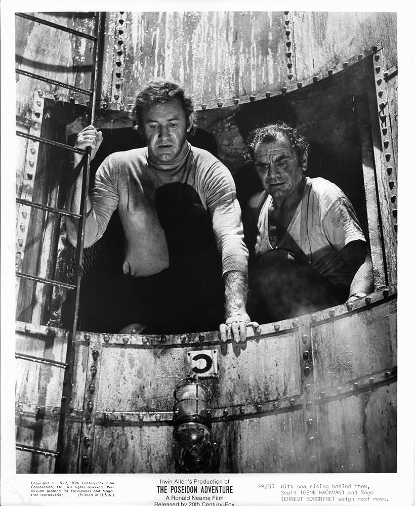 Ernest Borgnine and Gene Hackman in The Poseidon Adventure (1972)