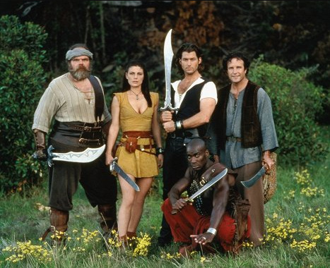 George Buza, Oris Erhuero, Zen Gesner, Tim Progosh, and Mariah Shirley in The Adventures of Sinbad (1996)