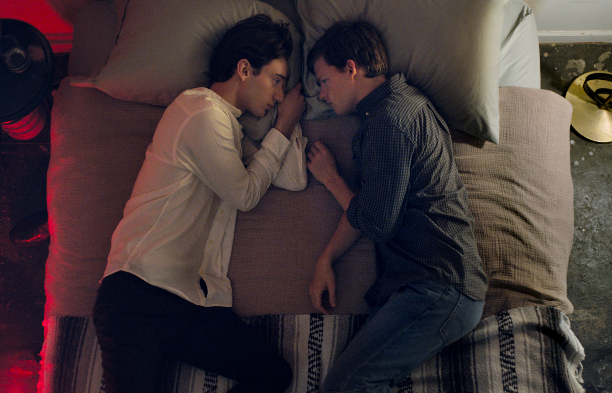 Lucas Hedges and Théodore Pellerin in Boy Erased (2018)