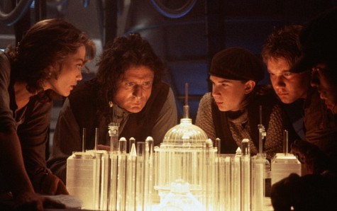 Patrick Bergin, Patrick LaBrecque, Austin O'Brien, and Ely Pouget in Lawnmower Man 2: Beyond Cyberspace (1995)