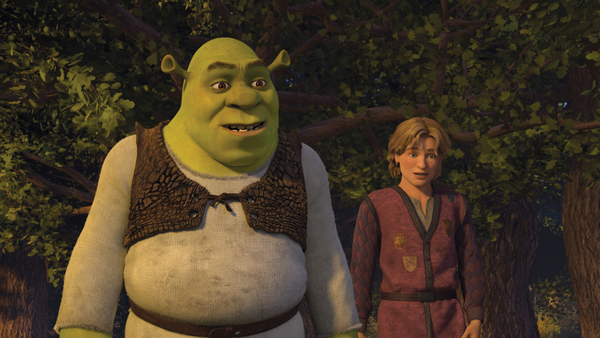 Mike Myers and Justin Timberlake in Shrek the Third (2007)