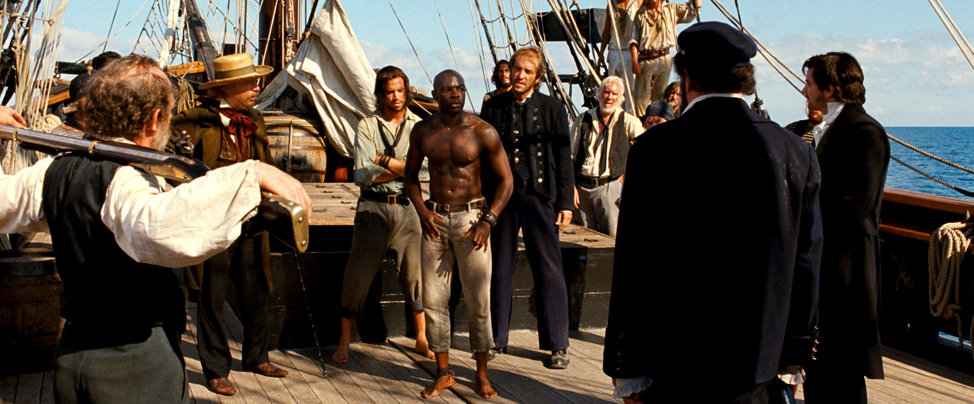 Tom Hanks, Jim Broadbent, Jim Sturgess, and David Gyasi in Cloud Atlas (2012)