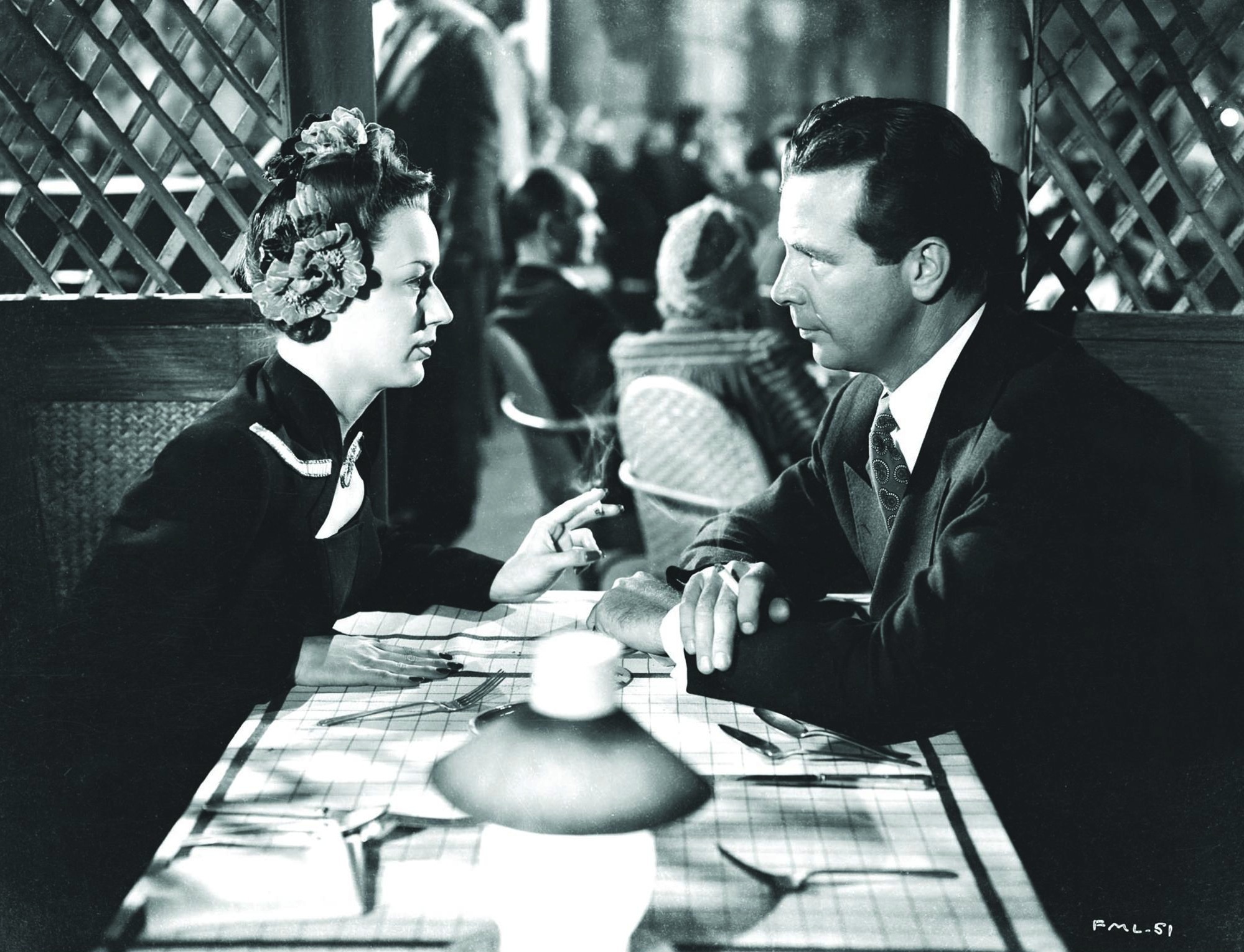 Dick Powell and Anne Shirley in Murder, My Sweet (1944)