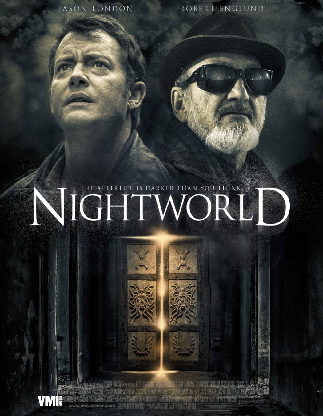 Robert Englund and Jason London in Nightworld: Door of Hell (2017)