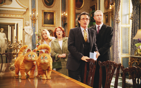 Bill Murray, Tim Curry, Jane Carr, Lucy Davis, Oliver Muirhead, and Roger Rees in Garfield: A Tail of Two Kitties (2006)