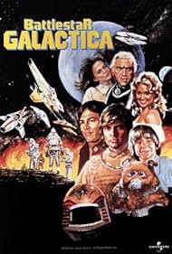 Noah Hathaway, Lorne Greene, Dirk Benedict, Richard Hatch, Maren Jensen, and Laurette Spang in Battlestar Galactica (1978)