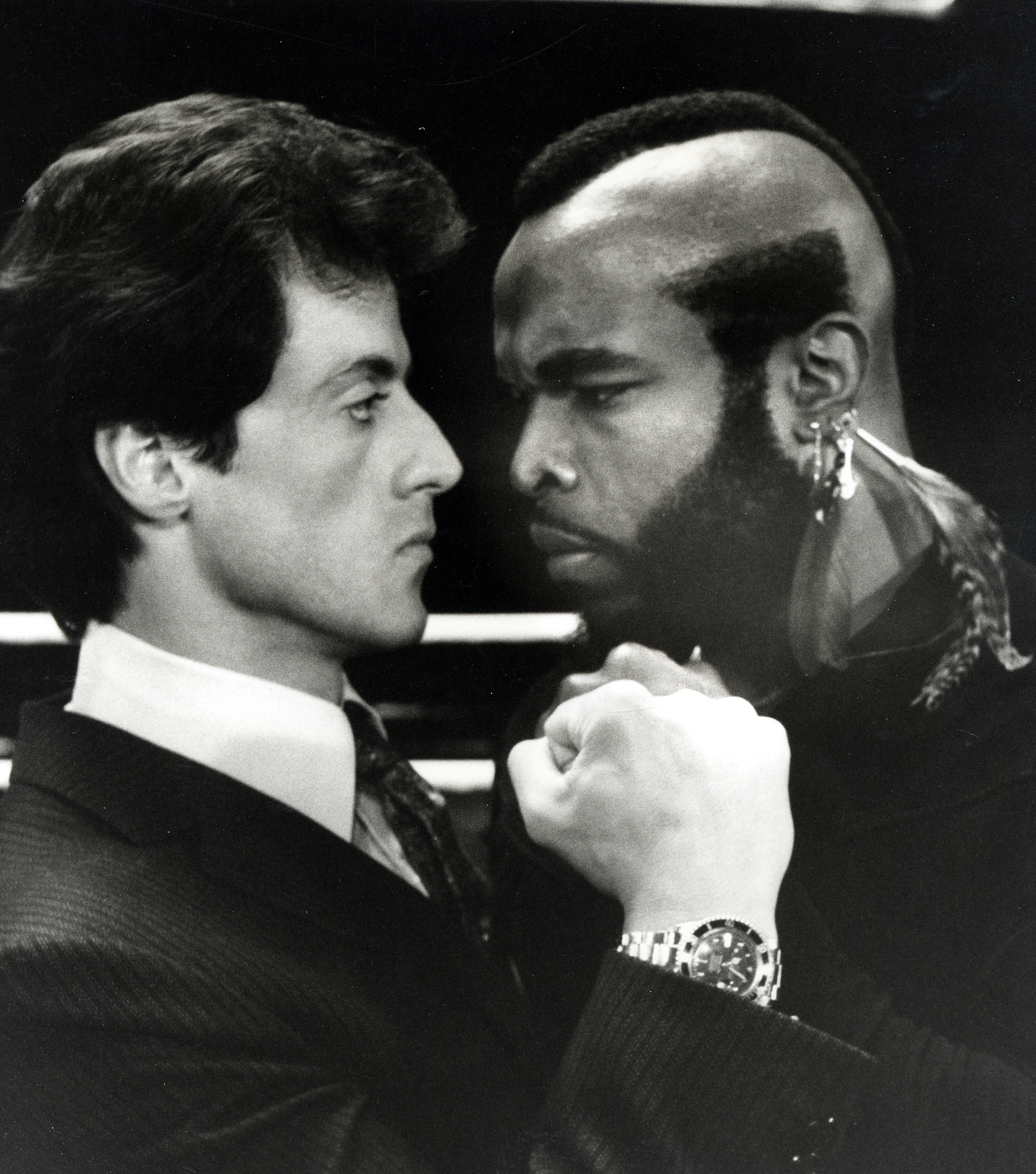 Sylvester Stallone and Mr. T in Rocky III (1982)