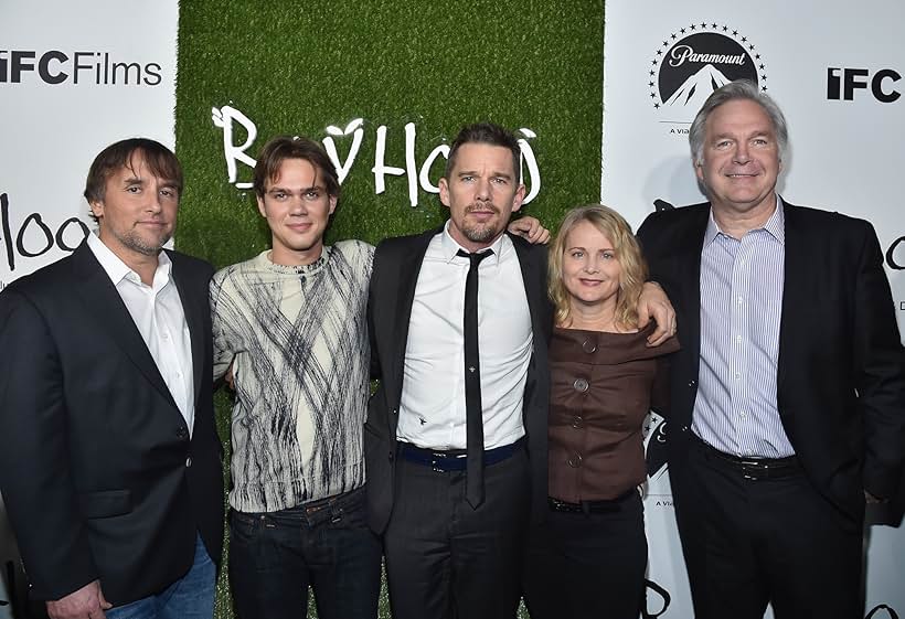 Ethan Hawke, Richard Linklater, Jonathan Sehring, Cathleen Sutherland, and Ellar Coltrane at an event for Boyhood (2014)