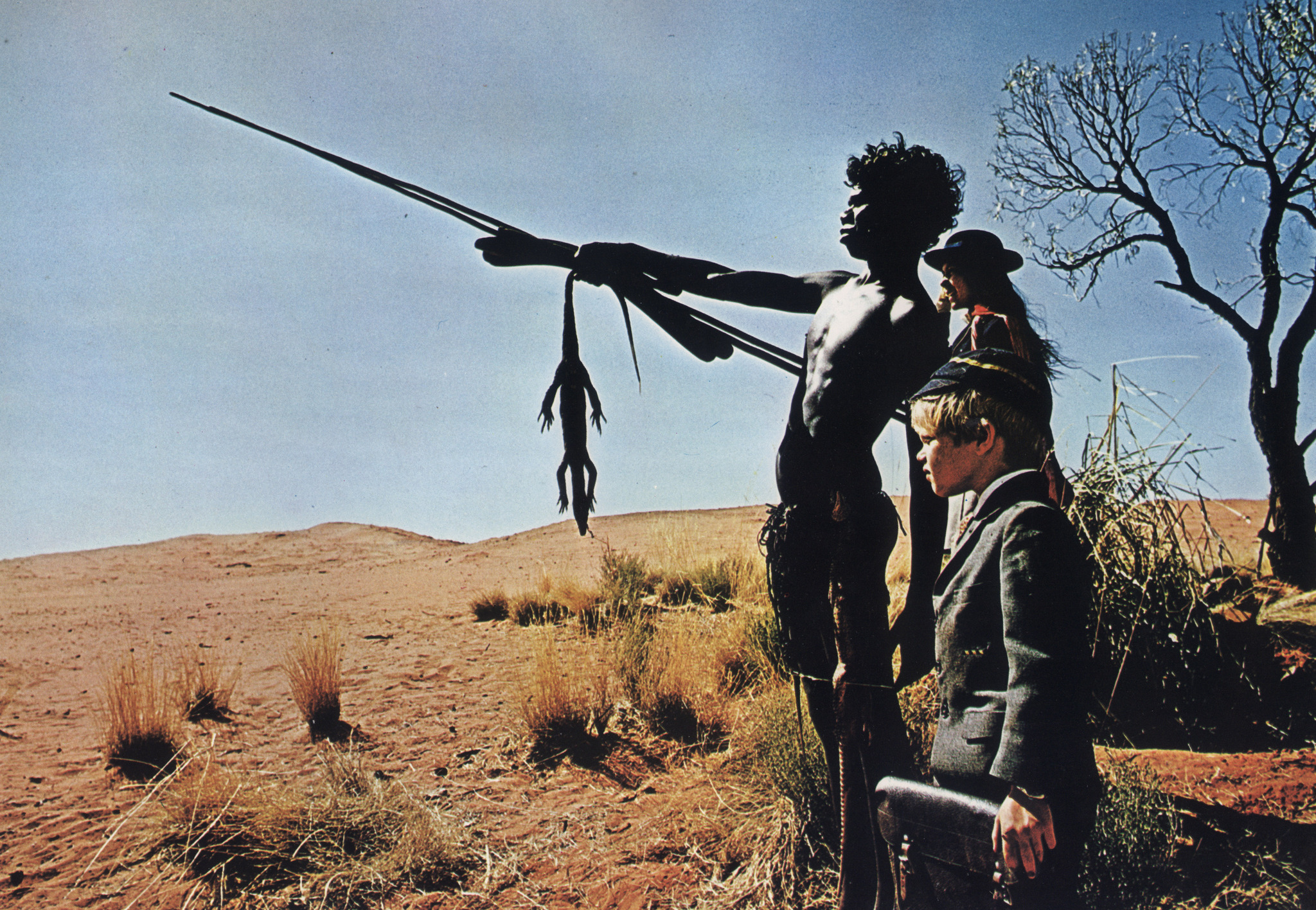 Jenny Agutter, David Gulpilil, and Luc Roeg in Walkabout (1971)