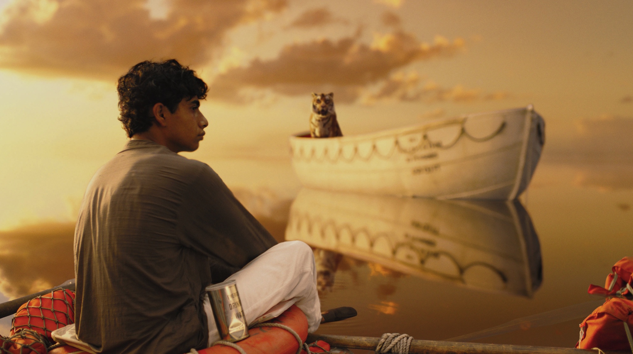 Forrest Harding and Suraj Sharma in Life of Pi (2012)