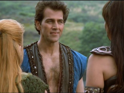 Lucy Lawless, John D'Aquino, and Renée O'Connor in Xena: Warrior Princess (1995)