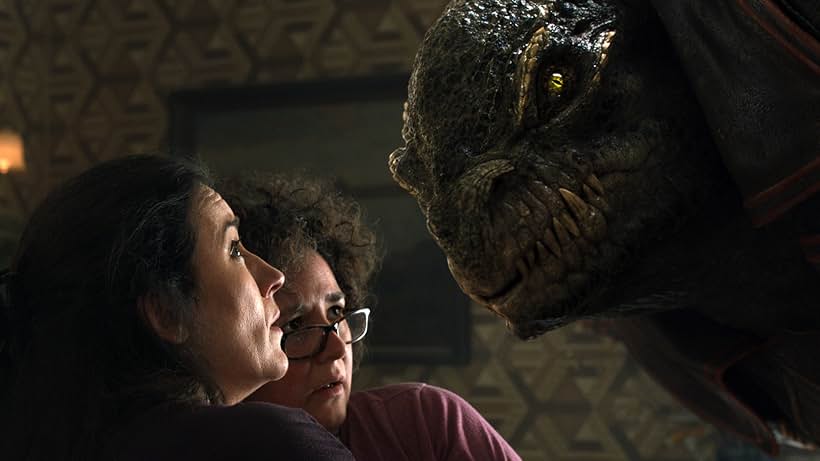 Maria Doyle Kennedy and Frog Stone in Jupiter Ascending (2015)