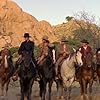 Michael Biehn, Ron Perlman, Dale Midkiff, Eric Close, Andrew Kavovit, Anthony Starke, and Rick Worthy in The Magnificent Seven (1998)