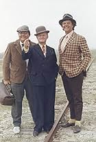 Poul Bundgaard, Morten Grunwald, and Ove Sprogøe in The Olsen Gang in Jutland (1971)