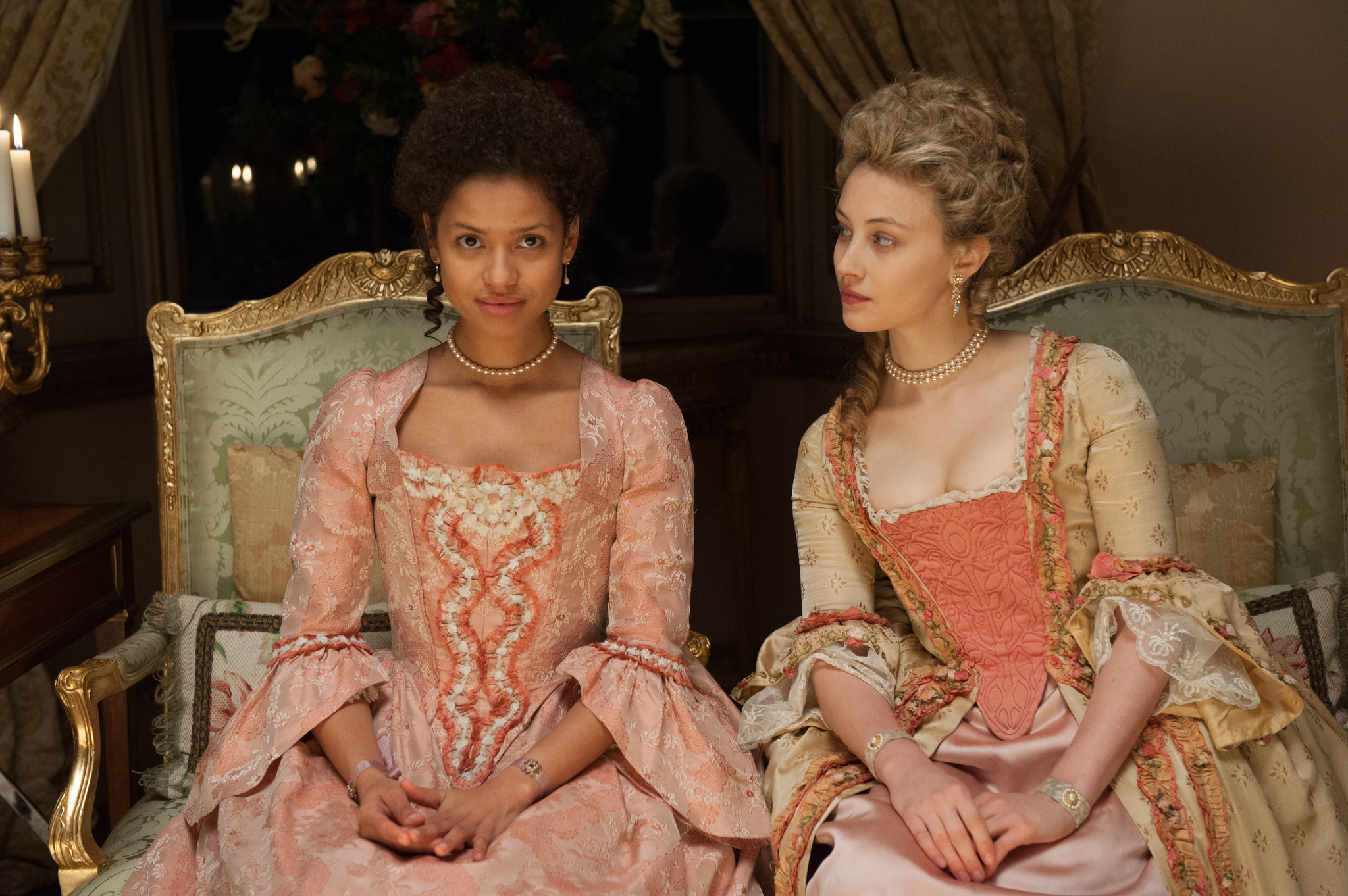 Sarah Gadon and Gugu Mbatha-Raw in Belle (2013)