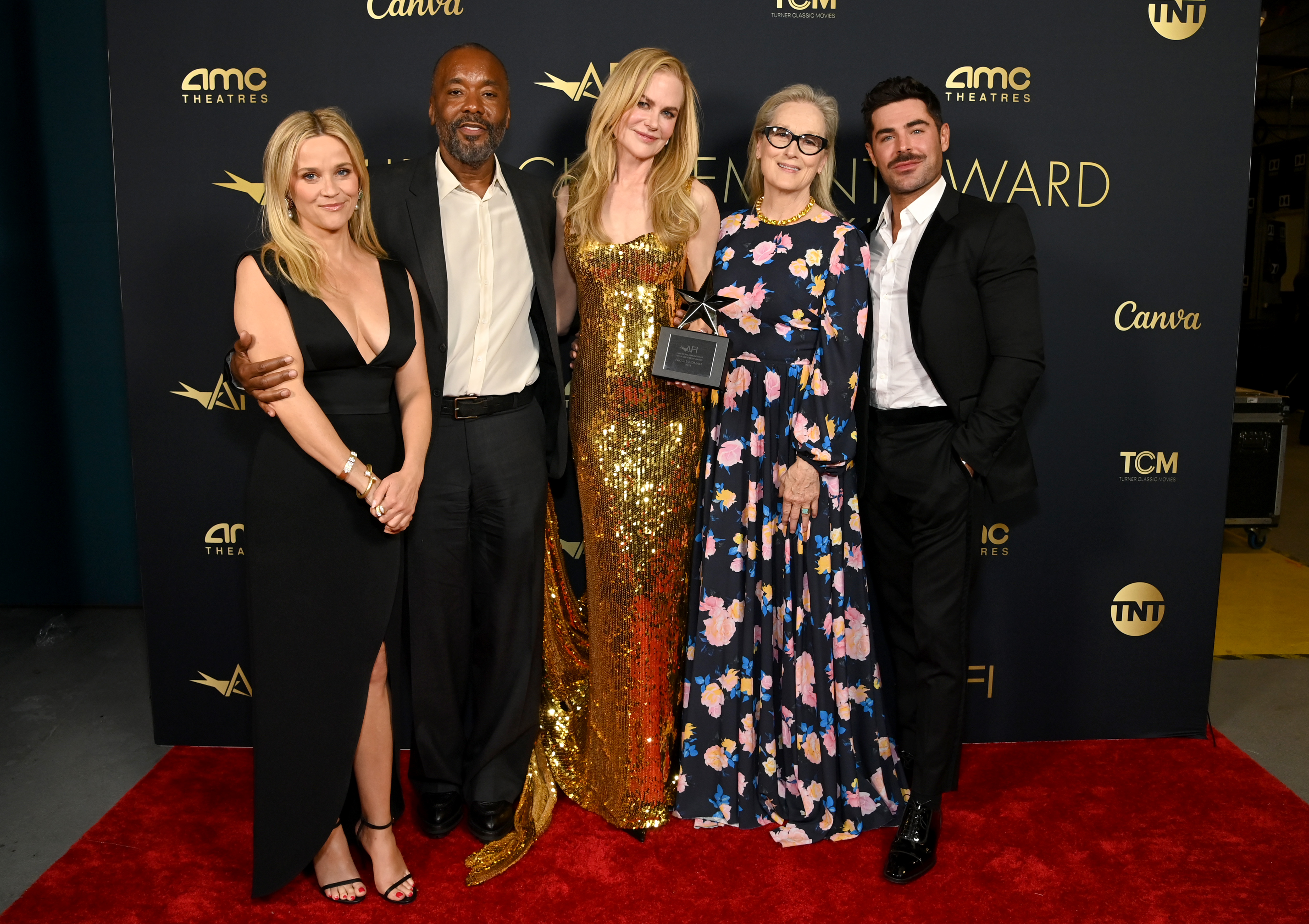 Nicole Kidman, Meryl Streep, Reese Witherspoon, Lee Daniels, and Zac Efron at an event for Tribute (2009)