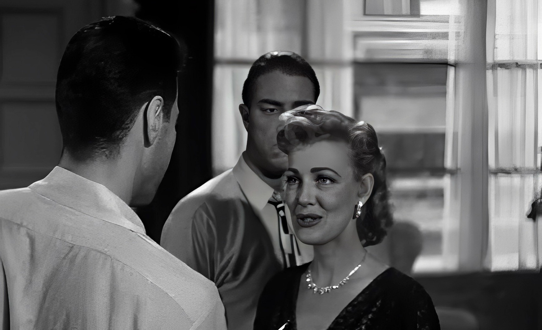 Virginia Grey, Richard Reeves, and Robert Roark in Target Earth (1954)