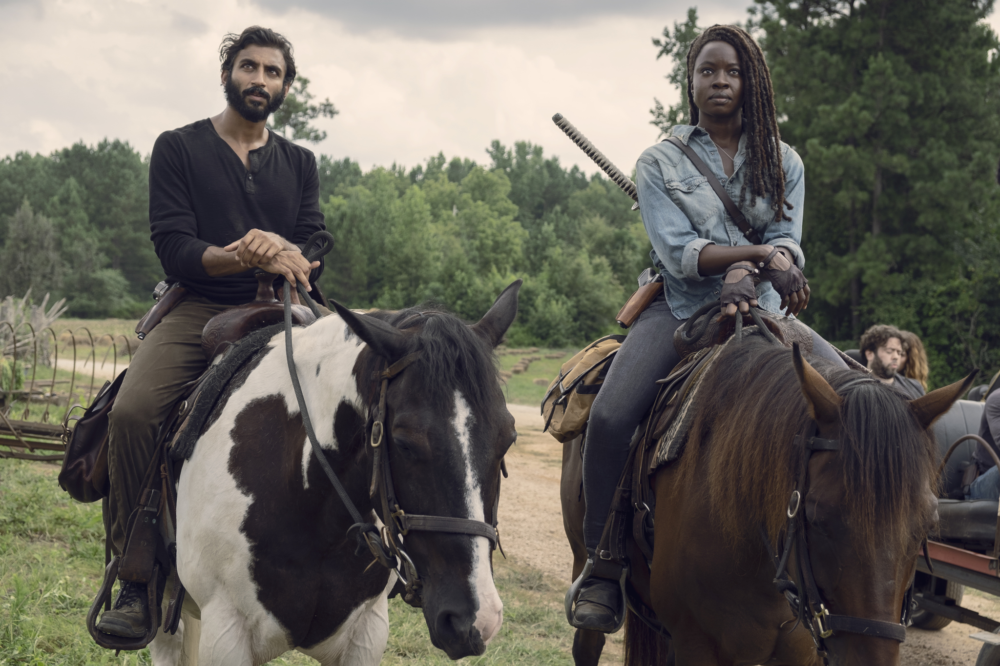 Dan Fogler, Matt Mangum, Danai Gurira, Nadia Hilker, and Avi Nash in The Walking Dead (2010)