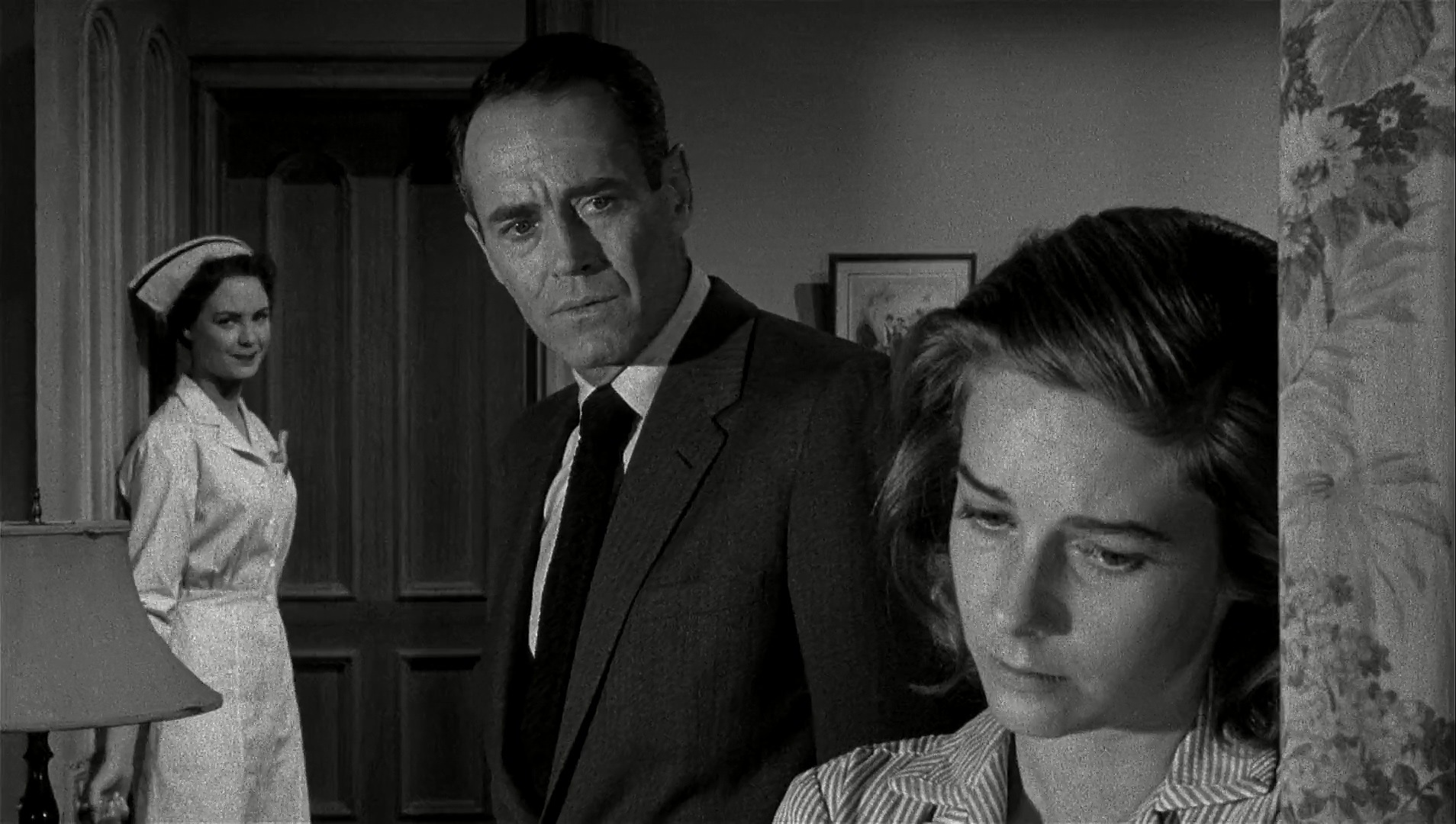 Henry Fonda, M'el Dowd, and Vera Miles in The Wrong Man (1956)