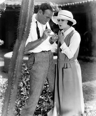 "Her Husband's Trademark" Gloria Swanson with Director Sam Wood behind the scenes. 1922 Paramount **I.V.