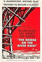 Alec Guinness, William Holden, Jack Hawkins, Sessue Hayakawa, Geoffrey Horne, and Ann Sears in The Bridge on the River Kwai (1957)