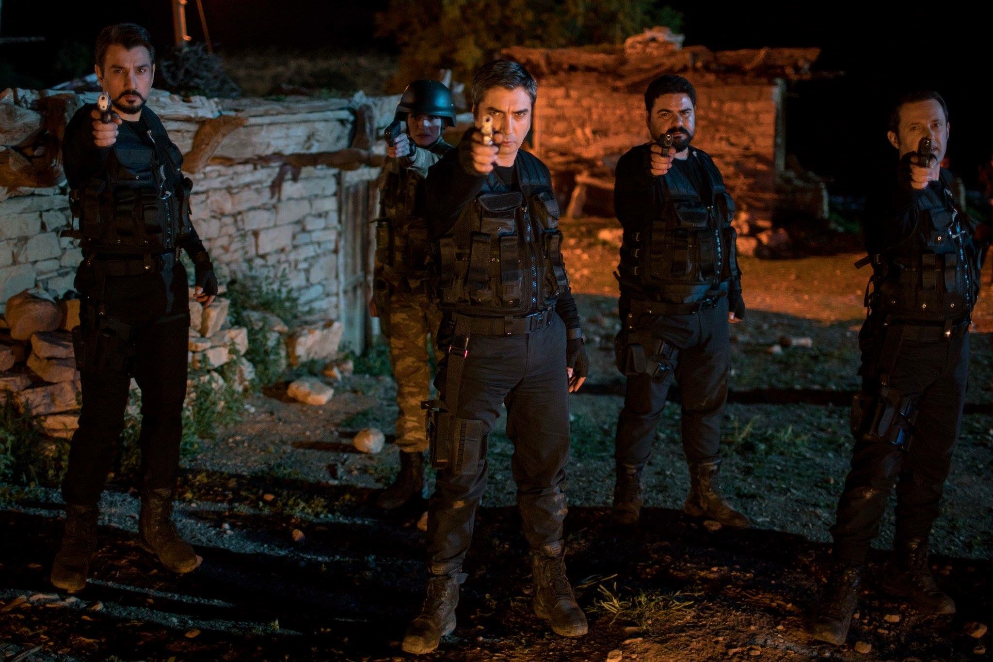 Necati Sasmaz, Erhan Ufak, Cahit Kayaoglu, and Ertugrul Sakar in Valley of the Wolves: Homeland (2017)