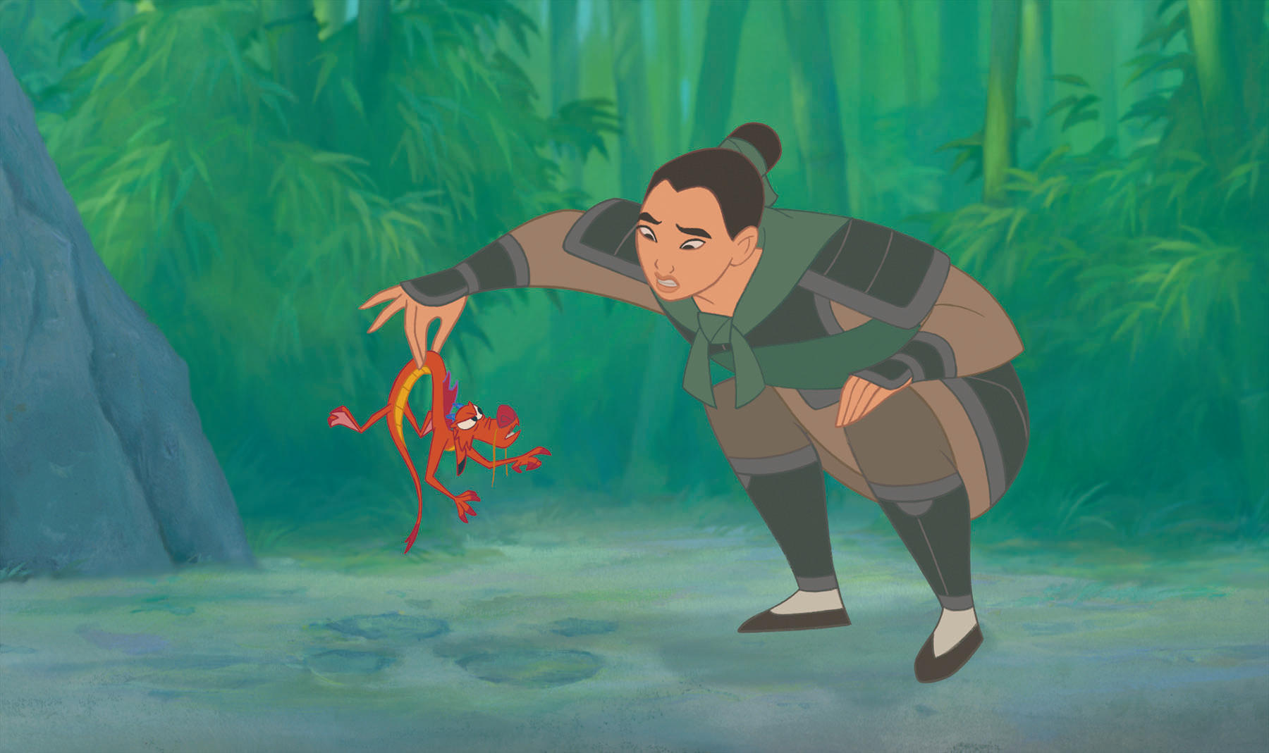 Eddie Murphy and Ming-Na Wen in Mulan (1998)