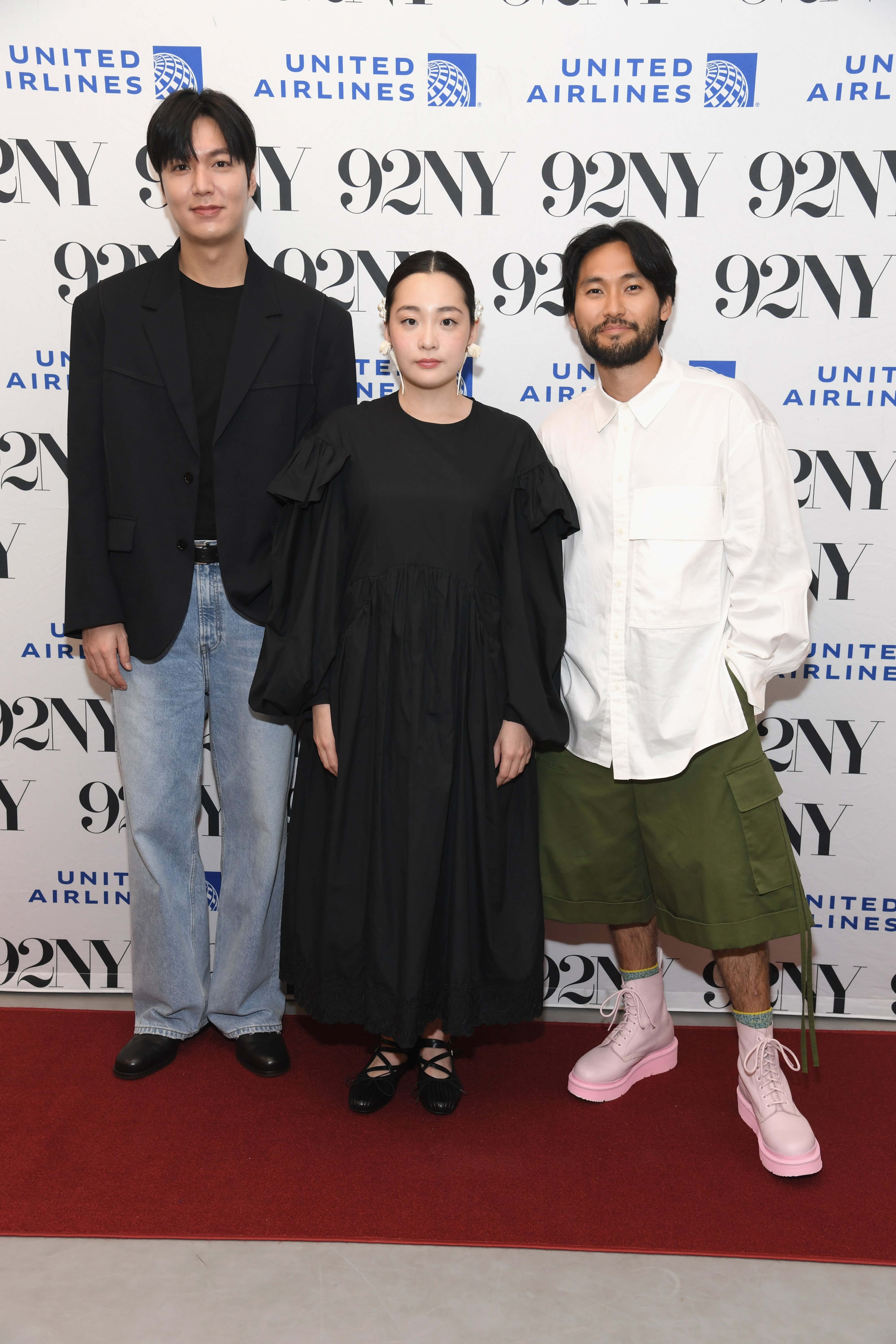 Lee Min-ho, Jin Ha, and Minha Kim at an event for Pachinko (2022)