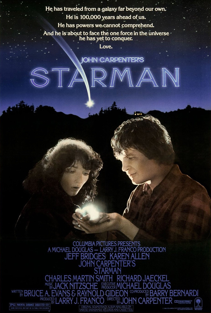 Karen Allen and Jeff Bridges in Starman (1984)