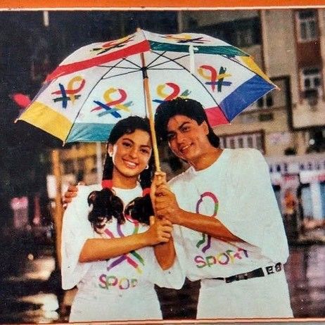 Juhi Chawla and Shah Rukh Khan in Raju Ban Gaya Gentleman (1992)