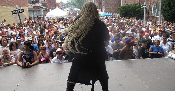 Singing at NYC Queens Pride