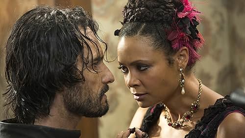 Thandiwe Newton and Rodrigo Santoro in Westworld (2016)