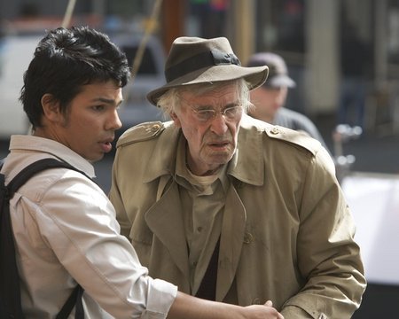 Octavio Gómez Berríos and Martin Landau in Harrison Montgomery