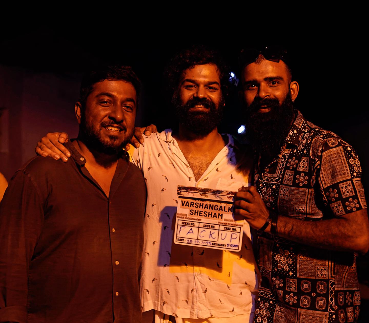 Vineeth Sreenivasan and Pranav Mohanlal in Varshangalkku Shesham (2024)