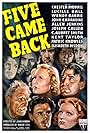 Lucille Ball, John Carradine, Wendy Barrie, Joseph Calleia, Allen Jenkins, Patric Knowles, Chester Morris, Elisabeth Risdon, C. Aubrey Smith, and Kent Taylor in Five Came Back (1939)