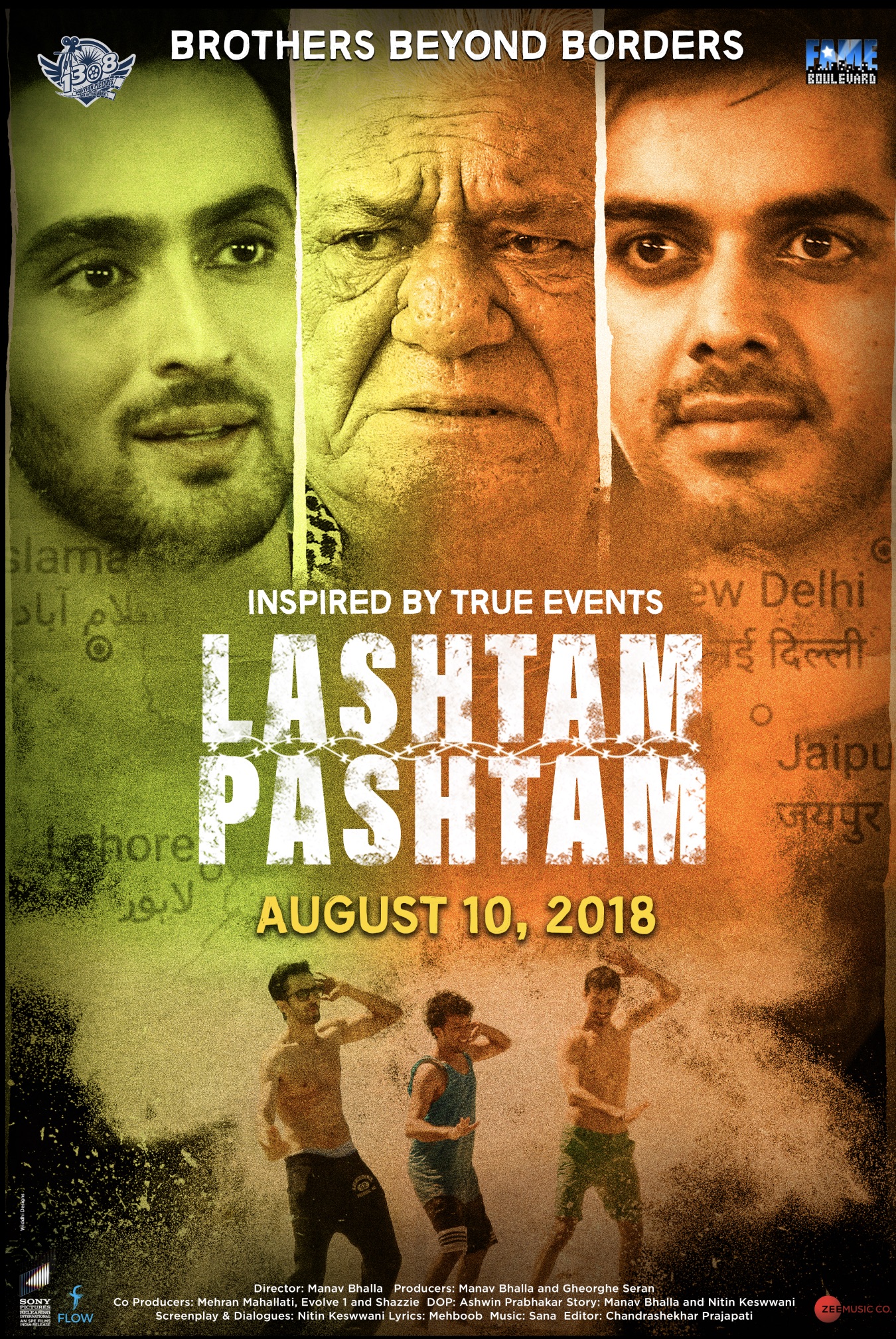 Om Puri, Samar Virmani, and Vibhav Roy in Lashtam Pashtam (2018)