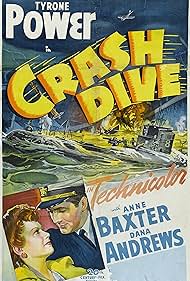 Tyrone Power, Dana Andrews, and Anne Baxter in Crash Dive (1943)