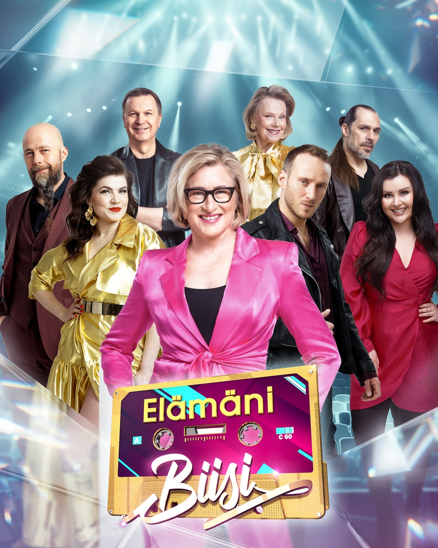 Arja Saijonmaa, Katja Ståhl, Jore Marjaranta, Lauri Mikkola, Suvi Teräsniska, Juha-Pekka Leppäluoto, Diandra Flores, and Tero Vesterinen in Elämäni Biisi (2019)