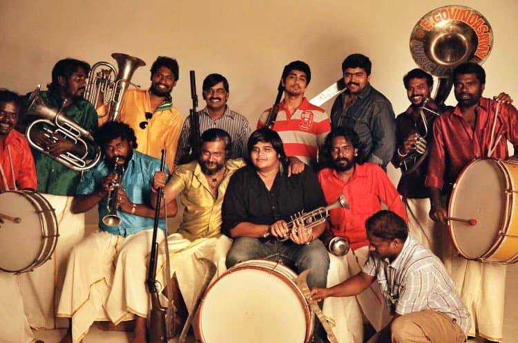 Siddharth, Karunakaran, Bobby Simha, and Ramachandran Durairaj in Jigarthanda (2014)